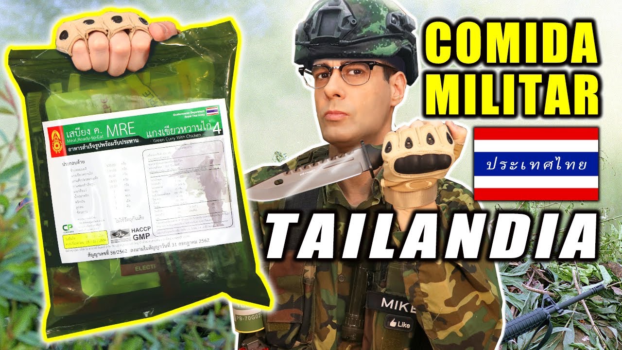 Probando COMIDA MILITAR de TAILANDIA | MRE Tailandesa Menú 4 | Curiosidades con Mike