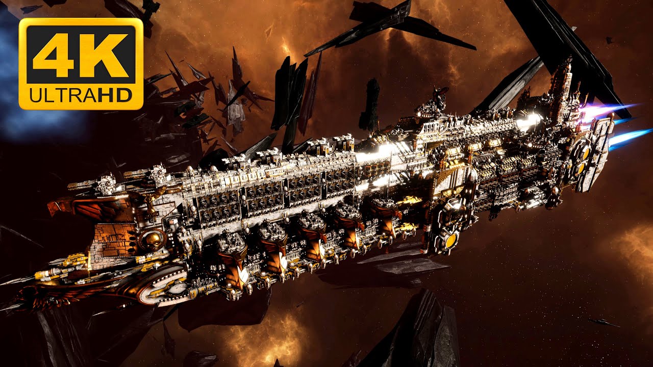 Imperial Navy vs Chaos - Skalgrim Mod - 4K Quality - Battlefleet Gothic Armada 2