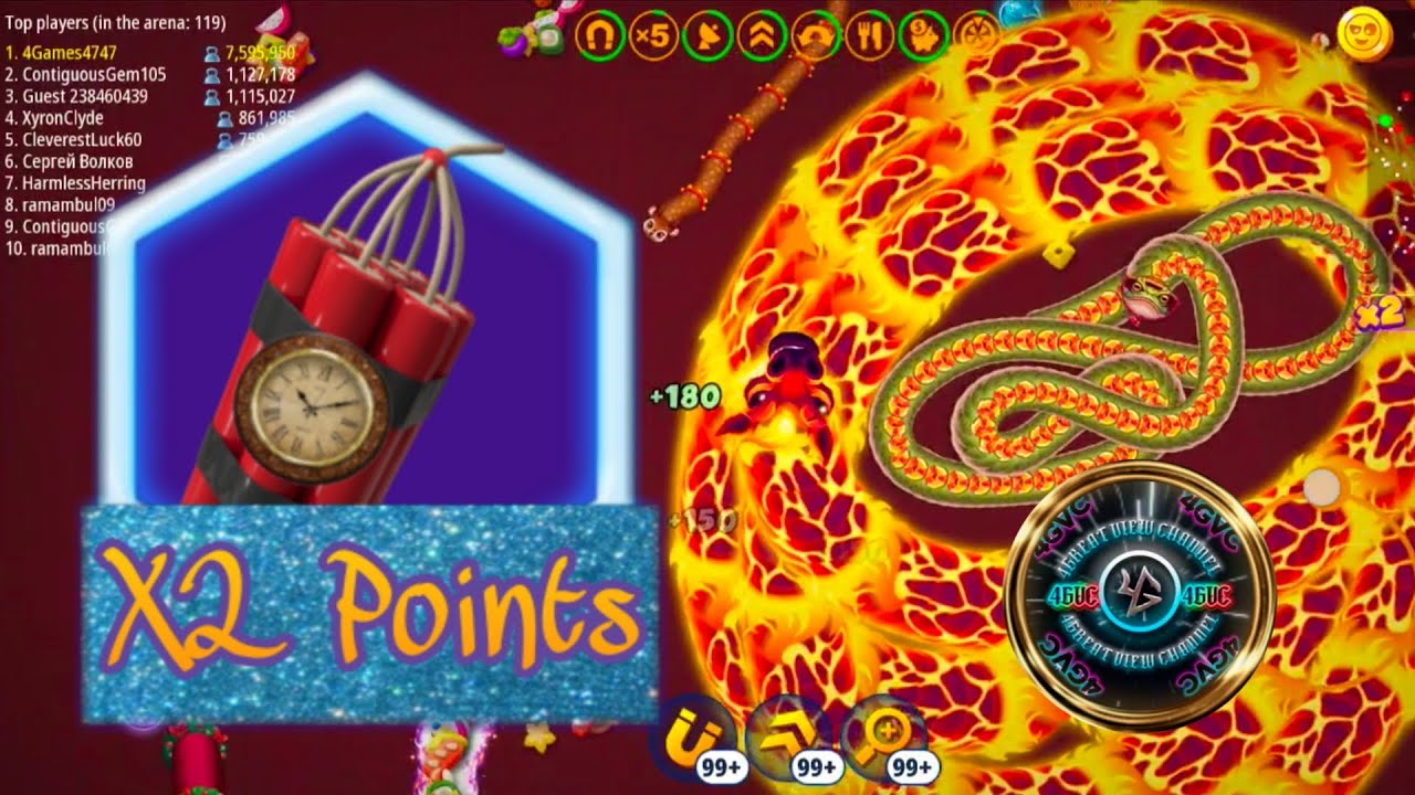 ⏳Worms Zone.io X2 Points : Fire Horse ⏳ by 4Games_#1215