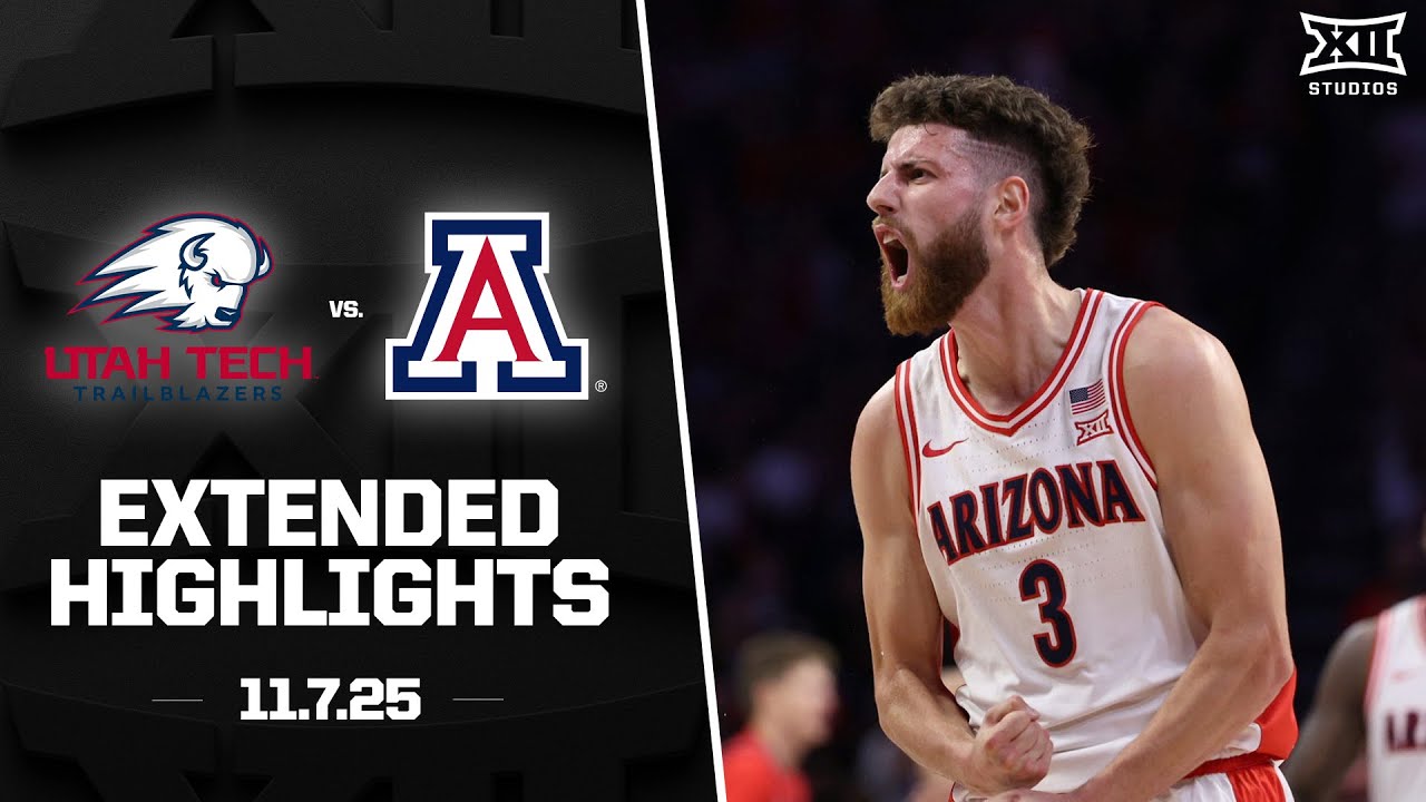 Utah Tech vs. #13 Arizona Extended Highlights | 2025-26 Big 12 Men's Basketball