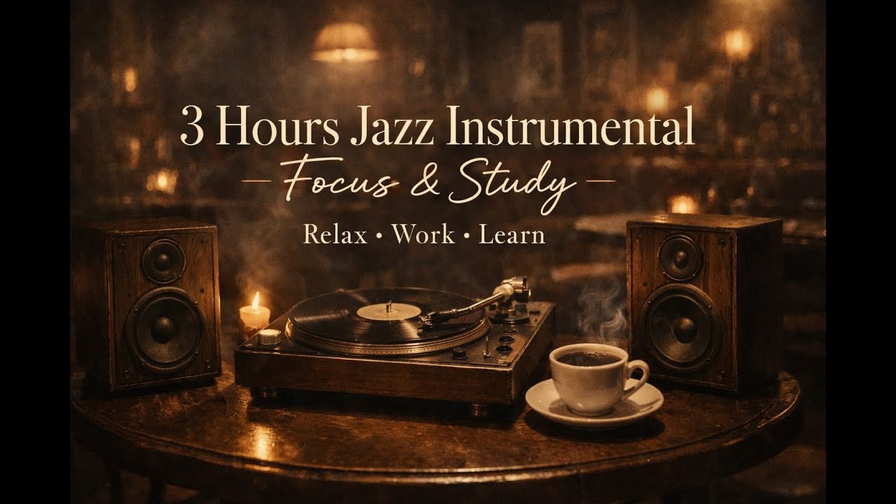 3 Hours Smooth Jazz Instrumental 🎷 Focus, Work, Study & Relax | Deep Jazz Music Background