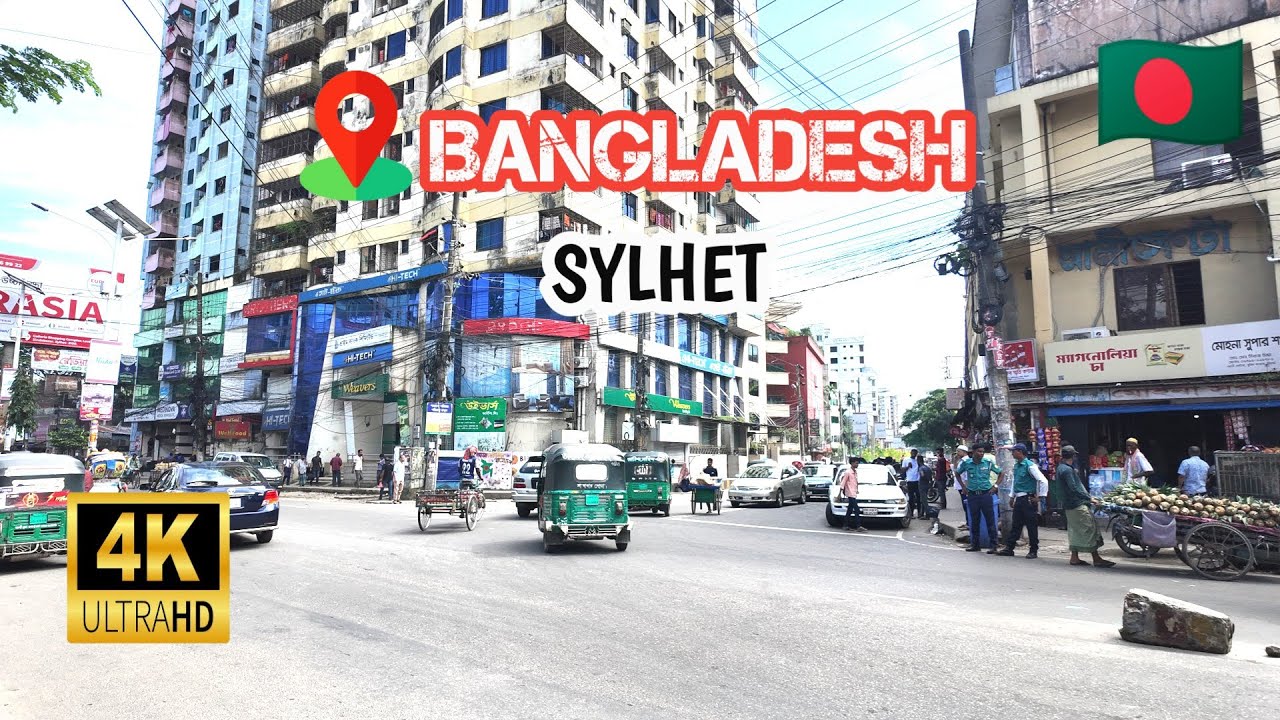 Bangladeshi 4K Walking Tour Sylhet City 2024 || Sylhet Zinda Bazar City 4k Walking Tour 2024