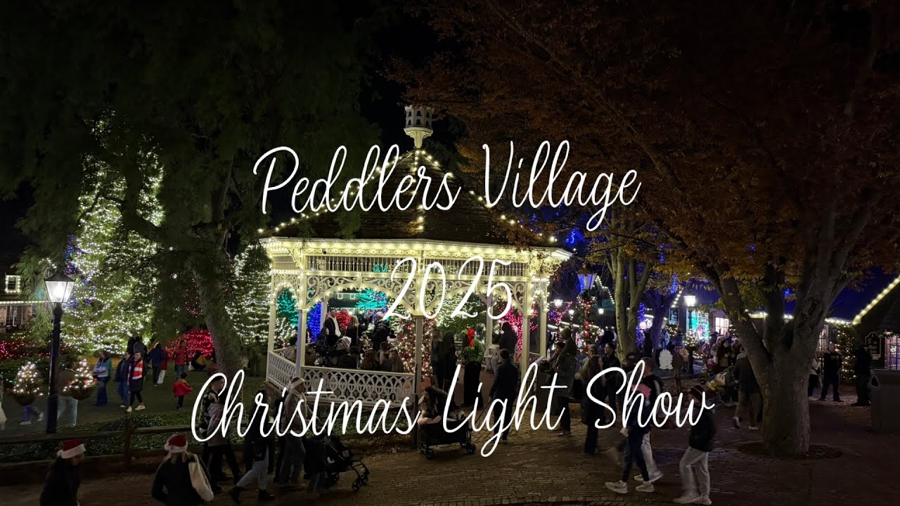 Peddlers Village, Opening Night light Show 2025 #christmas #travel #usa 