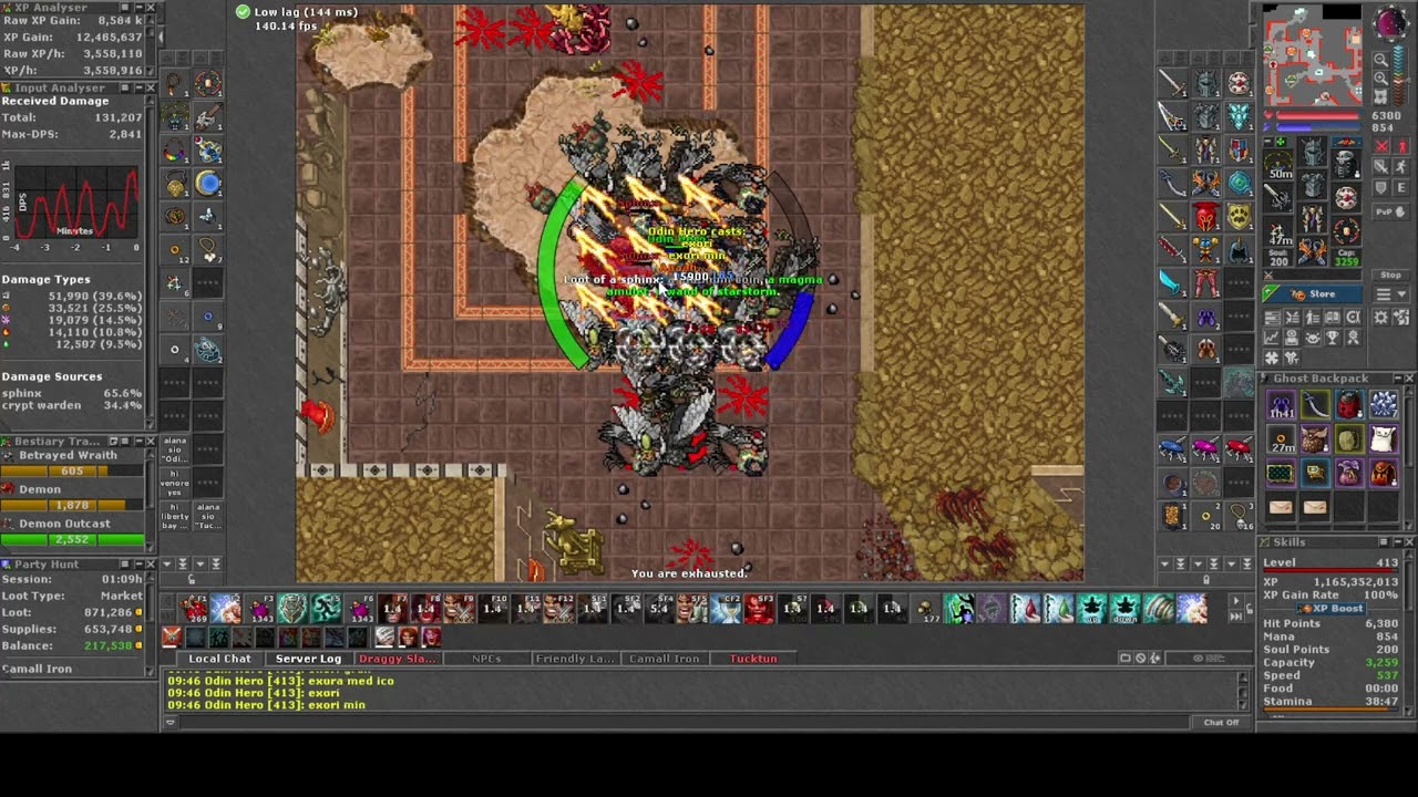 Leveling up - EK 400 - Issavi - Tibia Hunt