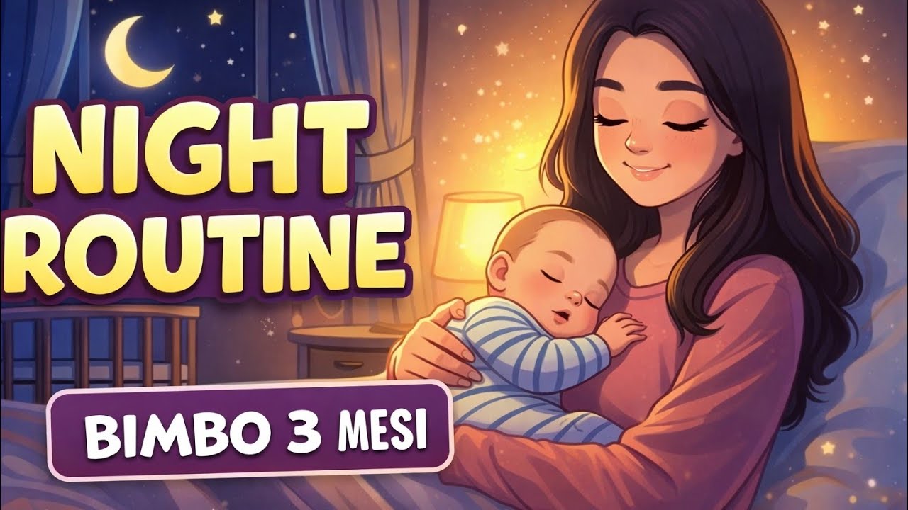 Night Routine Neonato 3 Mesi | Coccole, Bagnetto e Nanna ⭐️👶🏻🍼🛁