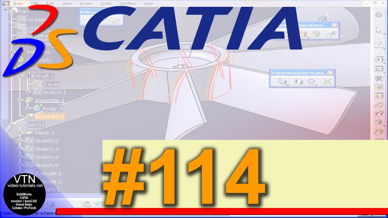01-114 CATIA v5 TUTORIAL surface design: ( Healing )