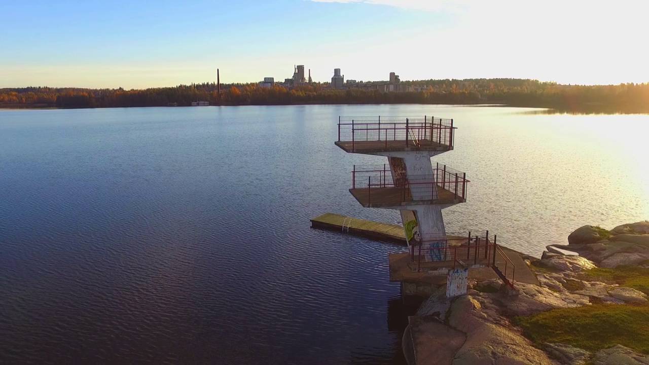 Lohja, Lasitehtaan ranta ilmakuvaa