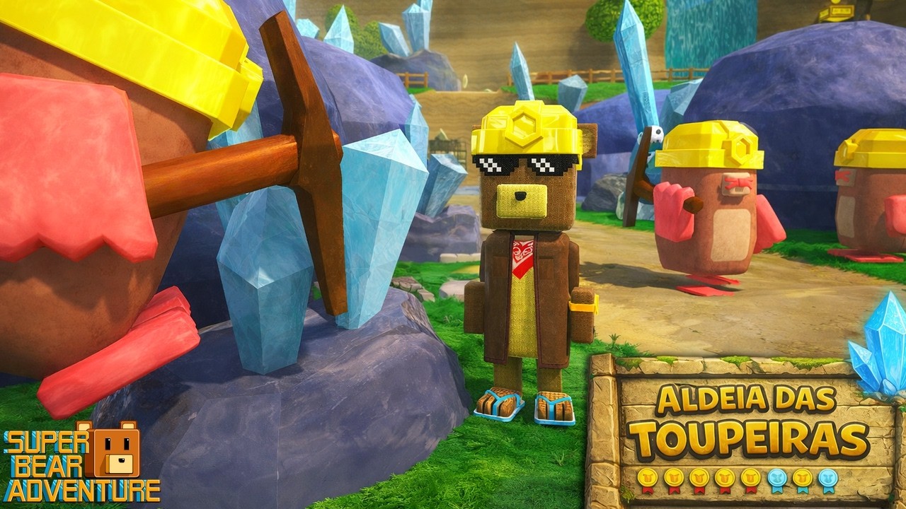 🔴ALDEIA SECRETA DAS TOUPEIRAS😱SUPER BEAR ADVENTURE🔥novo mapa, u davi games hist&oacute;rias, segredo update
