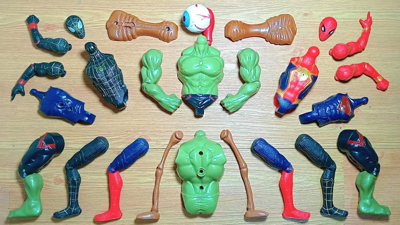 Assemble Superhero Spiderman - Hulk - Superman And Sirenhead Avengers Marvel Toys 