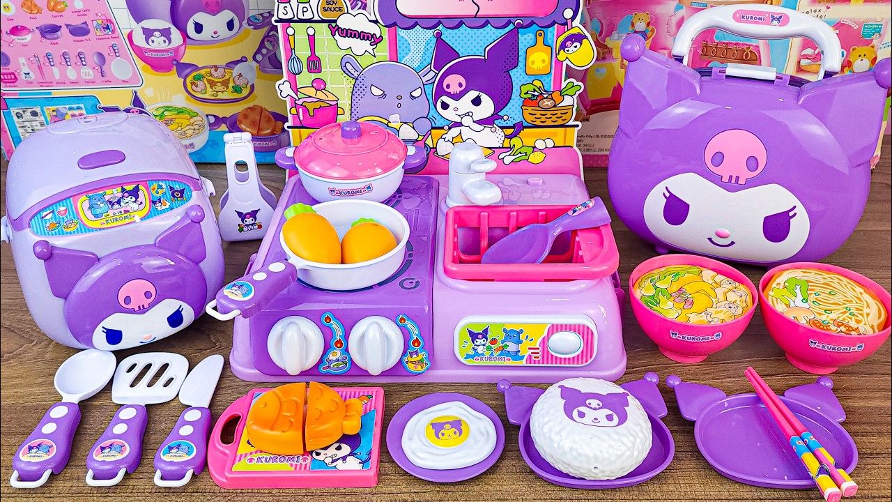 Satisfying with Unboxing Sanrio Kuromi Kitchen Cooking Playset ASMR | Toys Collection Review
