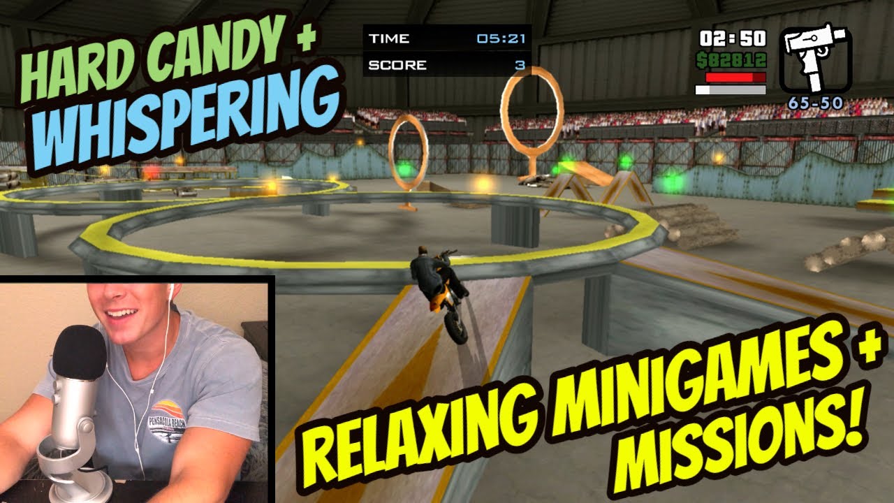ASMR Gaming: GTA San Andreas | Relaxing Minigames & Missions! - Hard Candy & Whispering - TBT ep. 57