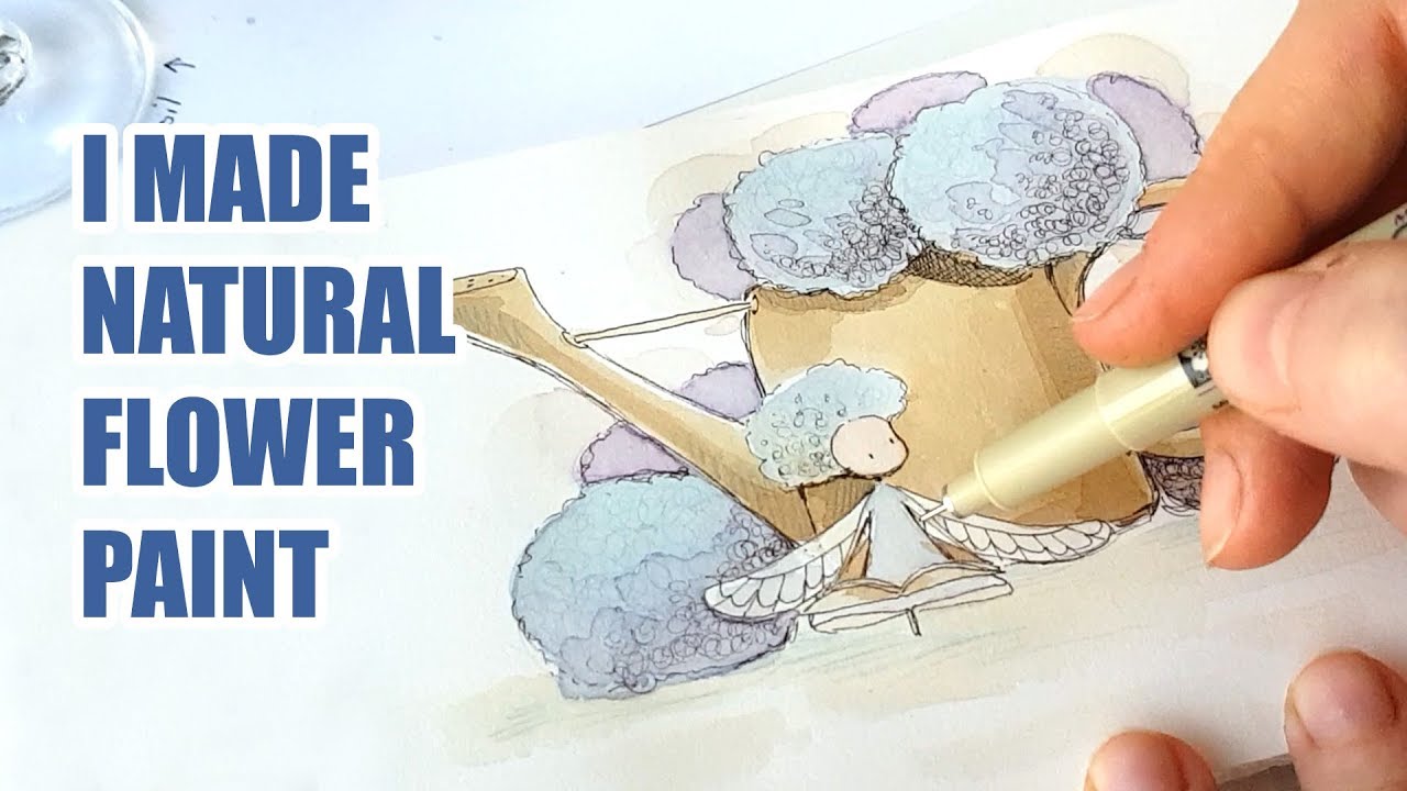 How I Made Natural Paint  📖 🌺🌿🌸 🖌 Sketchbook Diaries