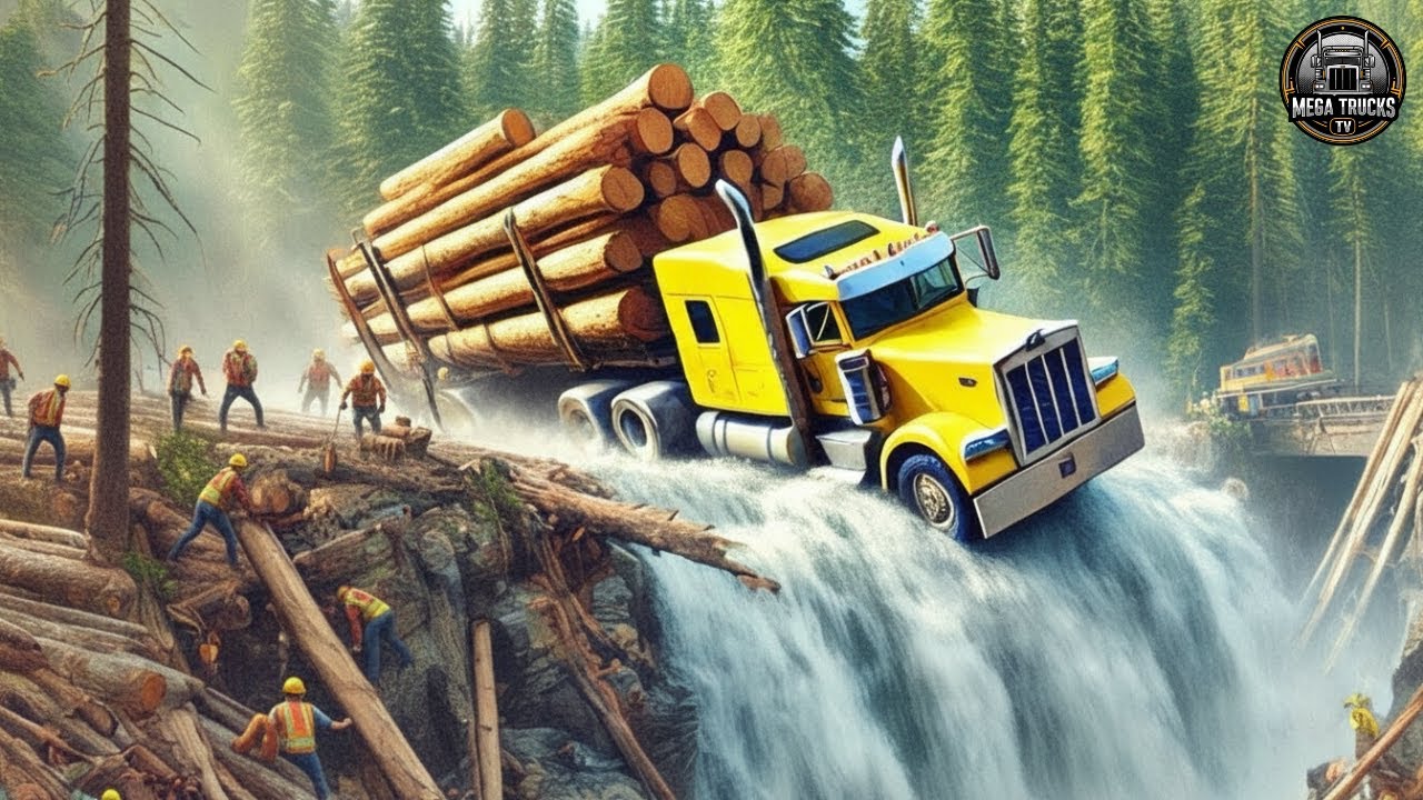 INSANE Logging Truck Driving Skills – Oversize Timber Loads & Fastest Chainsaw Machines!#2