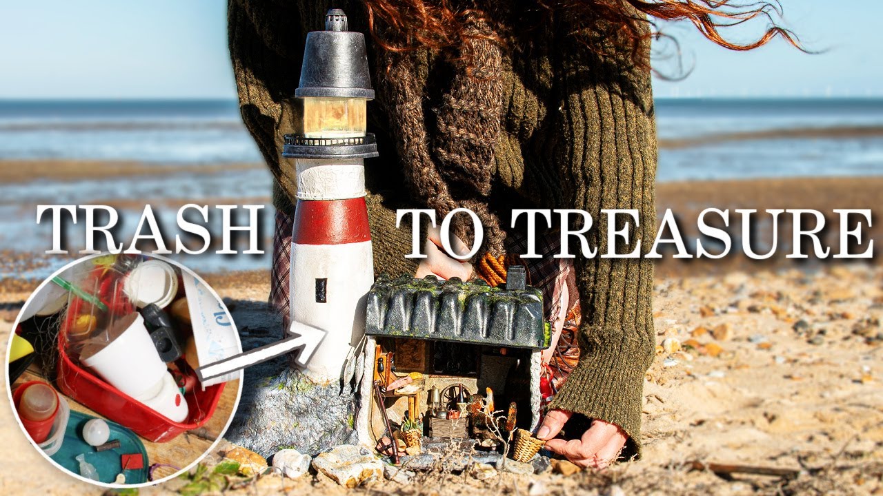 A Miniature Lighthouse Build Using Beach Trash: Waste into Art!