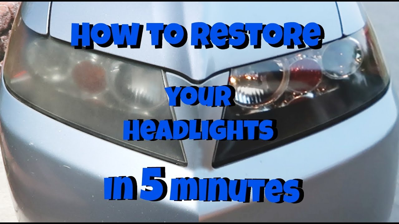 How to Restore Car Headlights in Five Minutes (BEFORE/AFTER on a 12 year old car)
