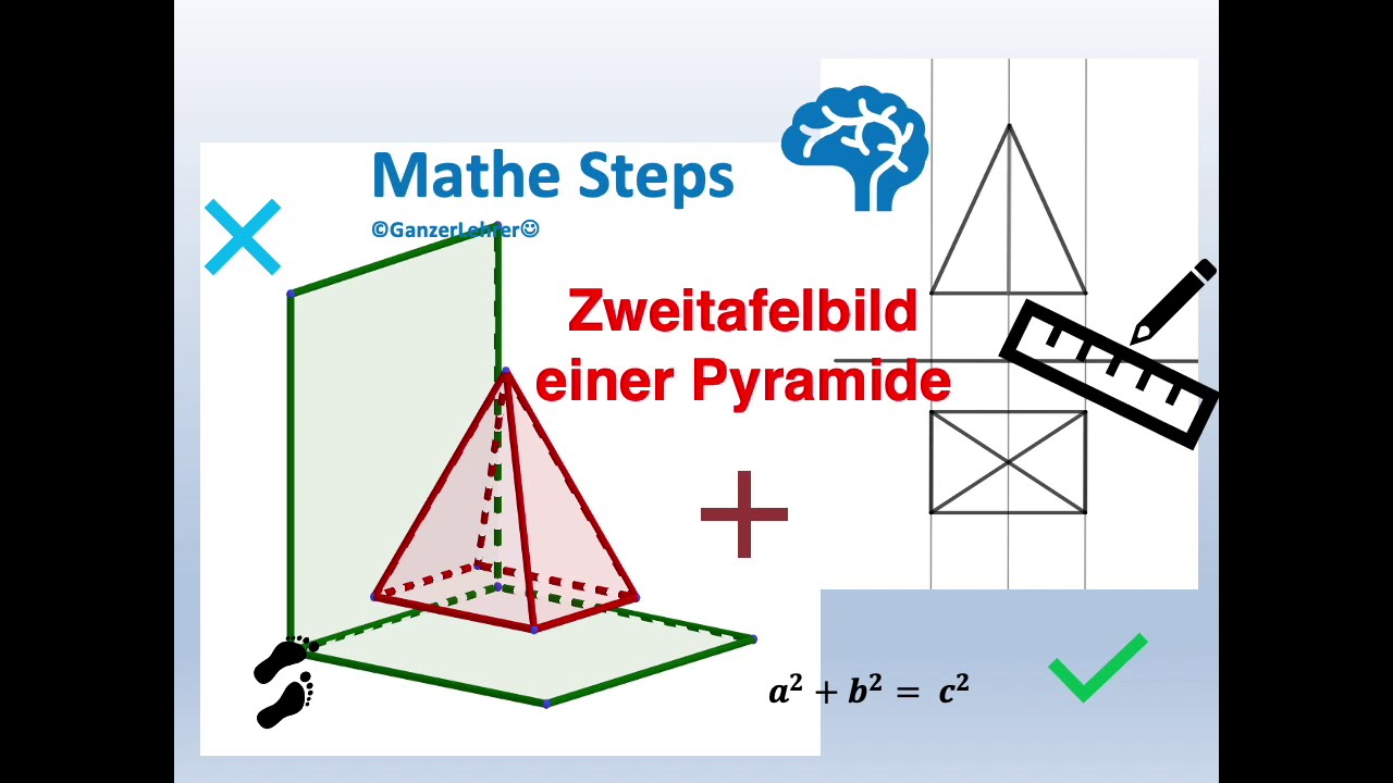 Konstruktion einer Pyramide im Zweitafelbild