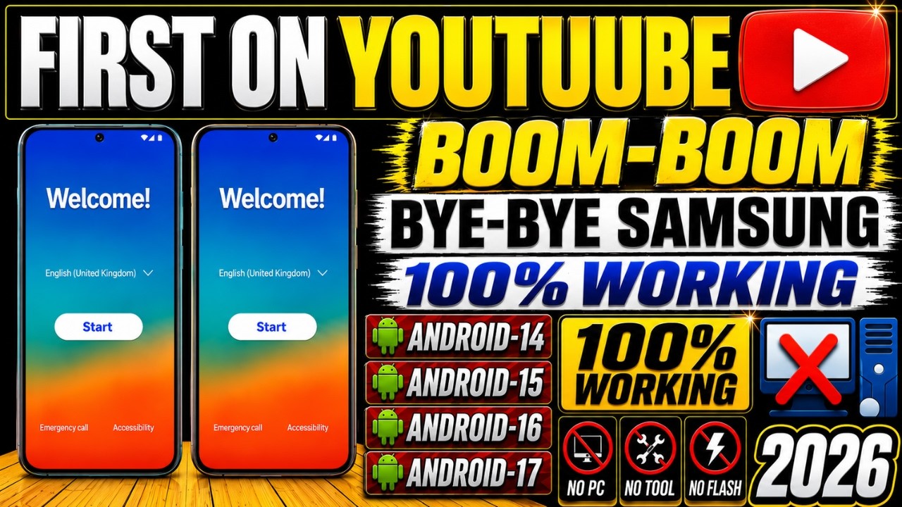 🔥 Samsung FRP Bypass 2026 | Android 14/15/16/17 | No PC | Latest Working Method | Easy Unlock 🔓!