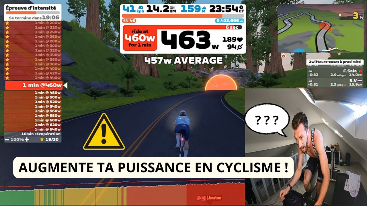 Comment Augmenter sa Puissance à vélo - ZWIFT Ramp test FTP