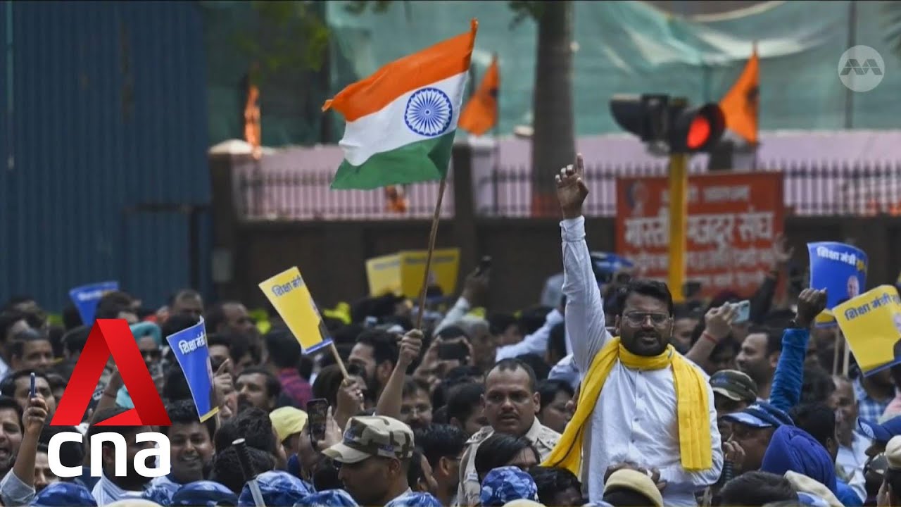 Protests across India after Delhi deputy chief minister arrested over corruption allegations