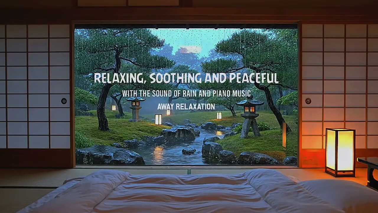 Relaxing Sleep Music | Sound of Rain and flowing water to Relieve Stress