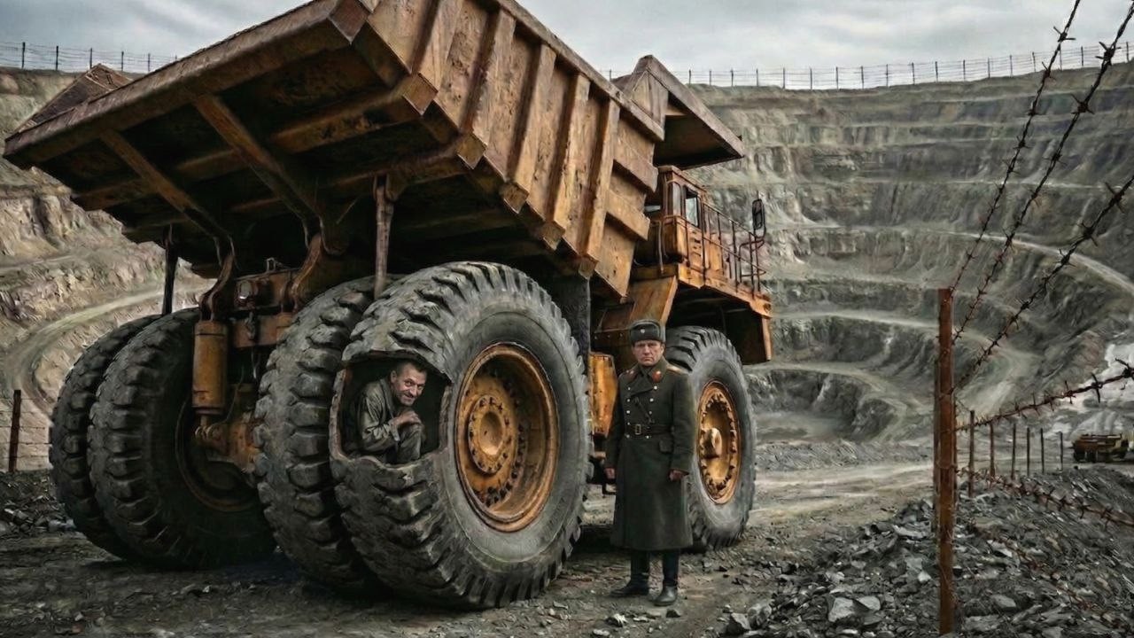 ПОБЕГ В ПОКРЫШКЕ: ЗЭК Спрятался Внутри Колеса Самосвала «БелАЗ».