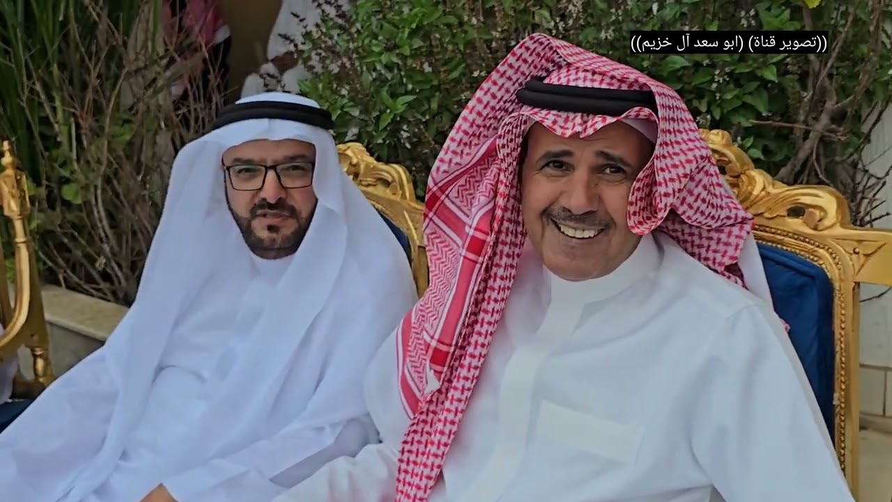 مناسبة السيد /علي بن هاشم بن علي الفقيه/ لضيوف حفل زواجه الحاضرين في مدينة جده وفرقة رجال الحجر 