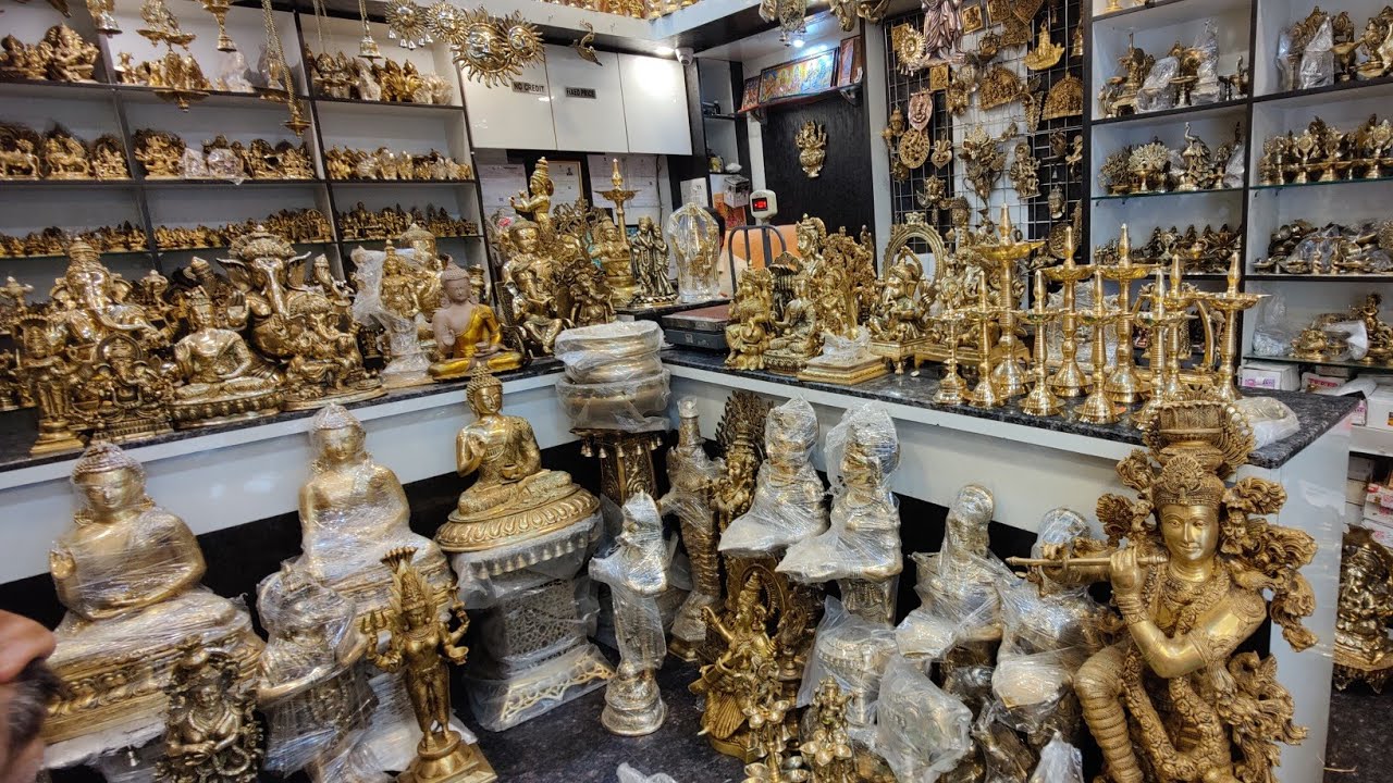 Chickpet Bangalore wholesale Handicraft shop | Brass Statues | Bronze Statues | Pooja Items