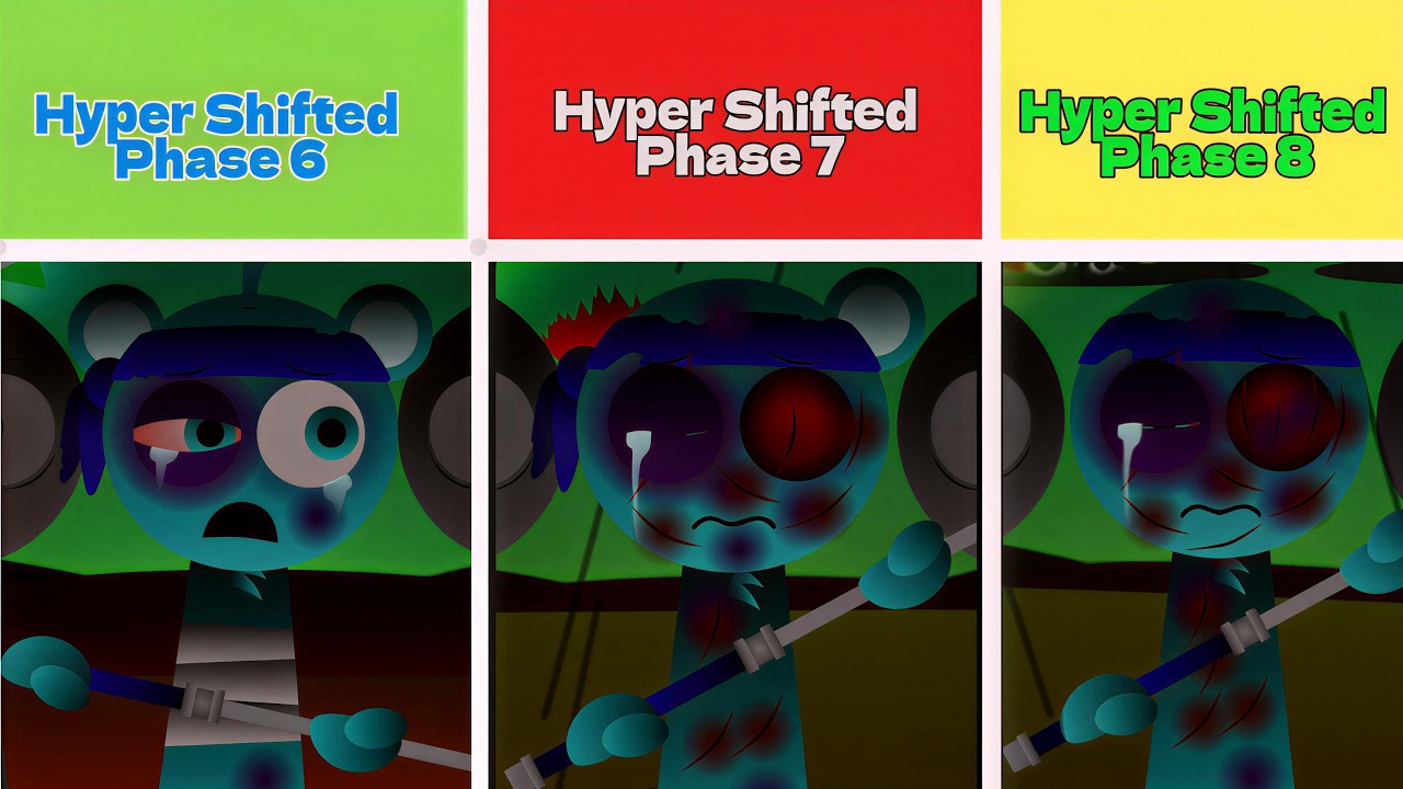 Incredibox Sprunki: Hyper Shifted Phase 6 vs Hyper Shifted Phase 7 vs Hyper Shifted Phase 8