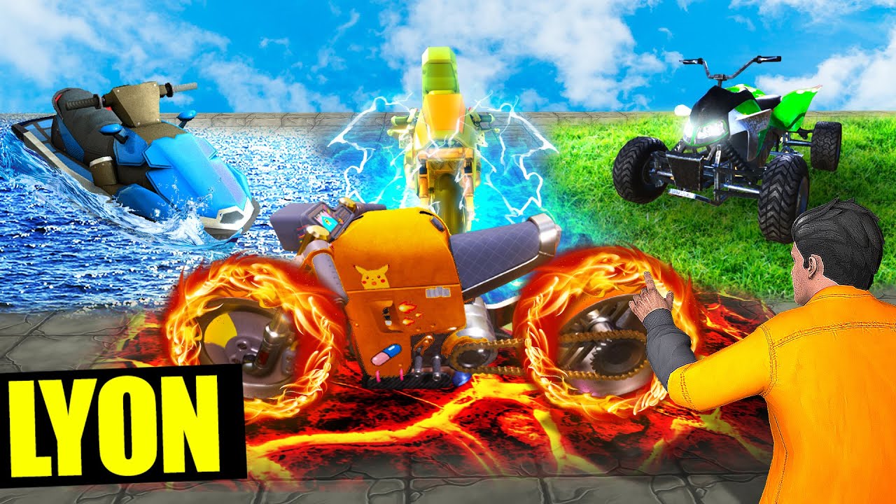 RUBO LE MOTO DI FUOCO ACQUA TERRA E ARIA SU GTA5!!