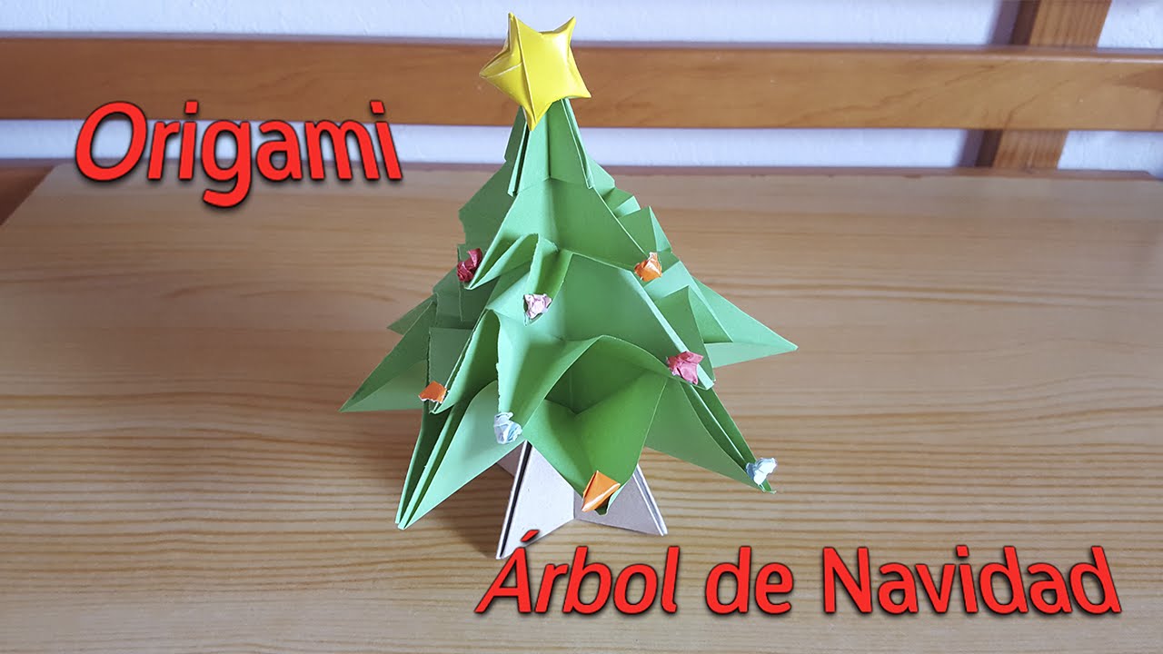 ⫸ COMO HACER ARBOL DE NAVIDAD CON PAPEL 🎄| PAPIROFLEXIA PASO A PASO