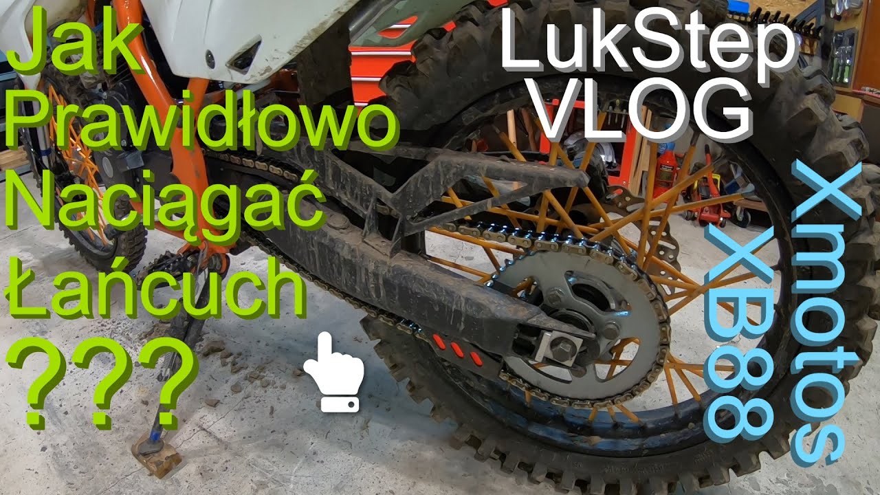 Jak Prawidłowo Naciągać Napinać Łańcuch w Motocyklu Cross Enduro Xmotos Kayo Diabolini 250cc VLOG
