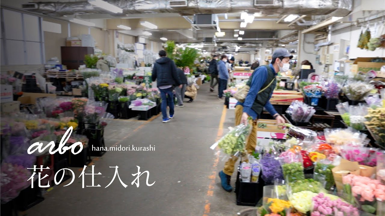 お花の仕入れ風景【花市場】ボタニカルショップarbo