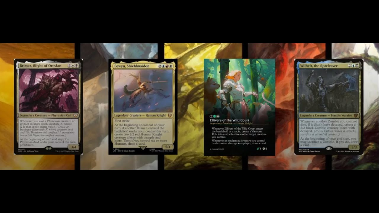 Partida de Magic commander: Brimaz  VS  &Eacute;owyn VS Ellivere VS Wilhelt
