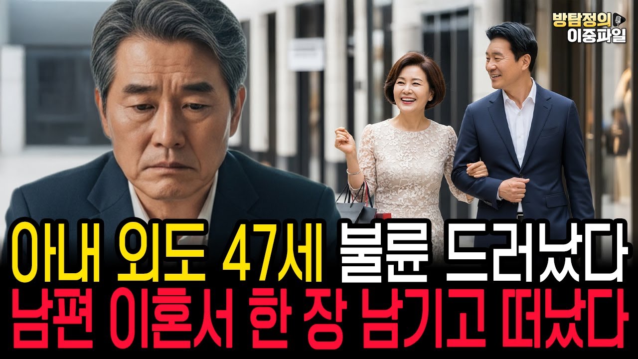 (실화사연) 47세 아내, 젊음을 잃지 않으려 외도… 이미 결혼한 남자와의 불륜에 남편은 이혼서 한 장만 남기고 아들을 데리고 떠났다.