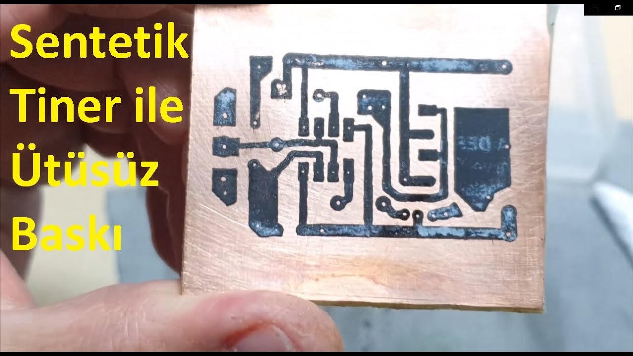 Evde PCB Baskı Sentetik Tiner ve Sabunlu Su ile Ütüsüz