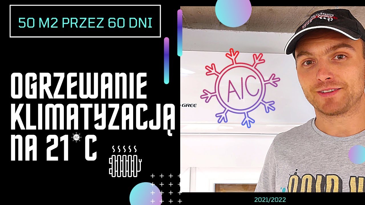 OGRZEWANIE KLIMATYZACJĄ na 21'C. Pomiary dzień po dniu. 50 m2.