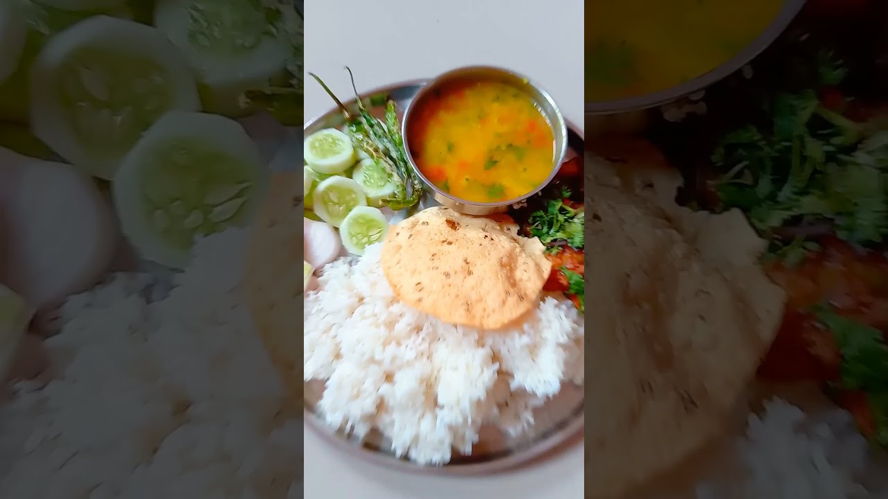 Home Food Thali 🍛😋| #shorts #foodthali #manasijoshirecipes #riceplate #ytshorts #ytindia