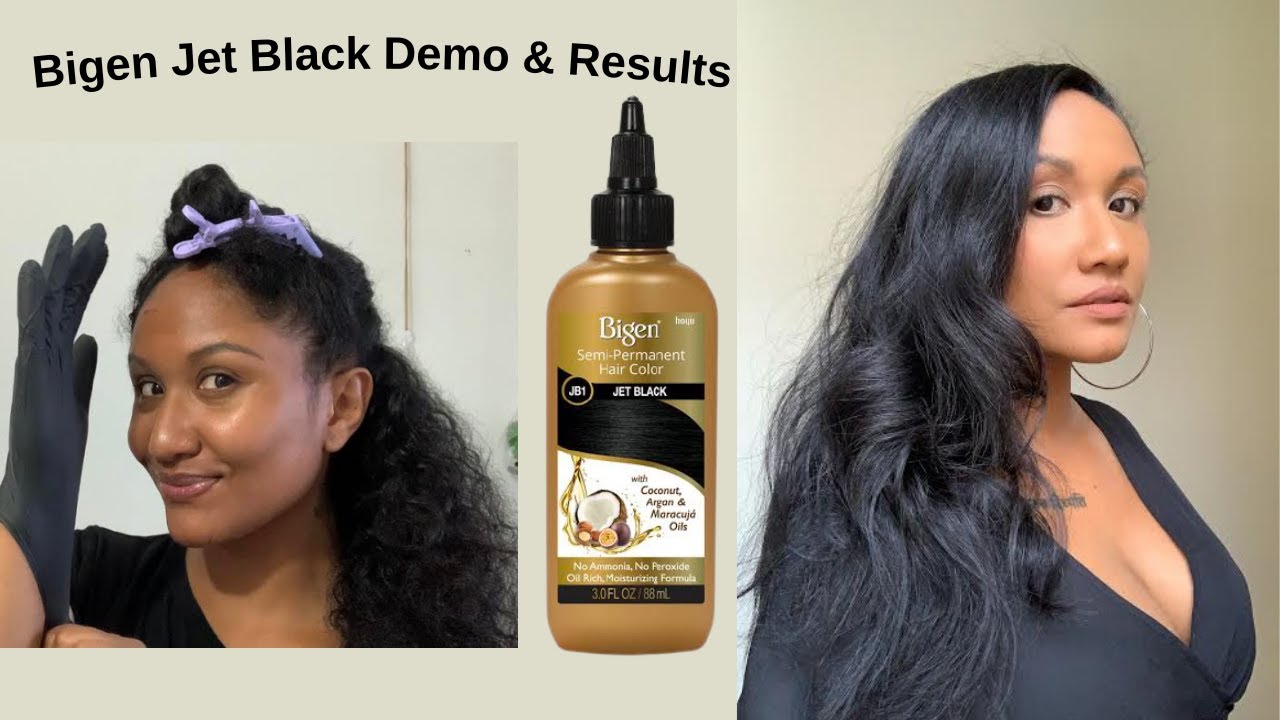 How I Add Shine To My Dull Hair | Bigen Jet Black Semi Permanent Hair Color Demo And Results