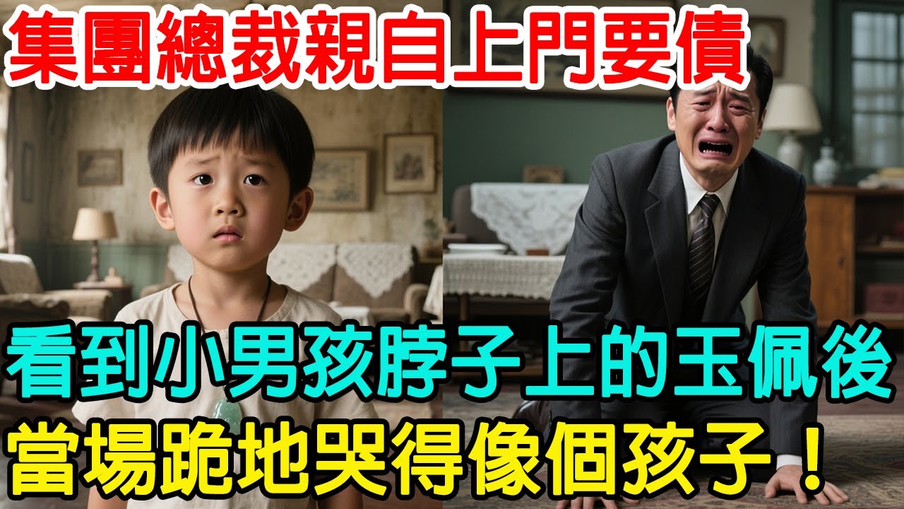 「這枚玉佩，是我找了30年的！」集團總裁親自上門要債，看到小男孩脖子上的玉佩，當場跪地，哭得像個孩子！😭#情感共鸣 #情感故事 #心靈暖流 #感人壹幕 #感人故事