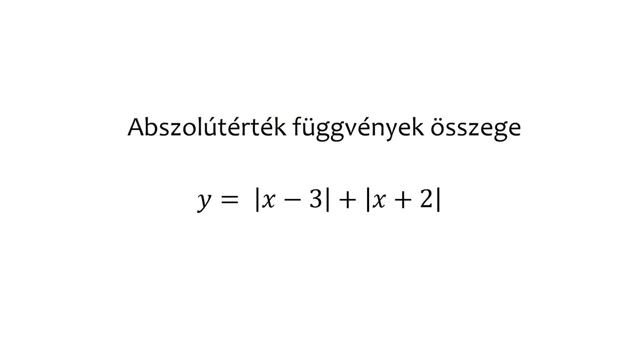 Abszolútérték függvények összege