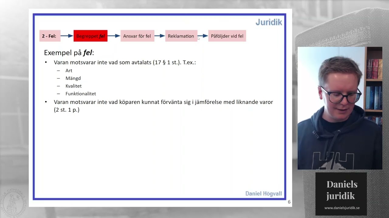 Köplag - Del 3.1 - Begreppet fel på vara