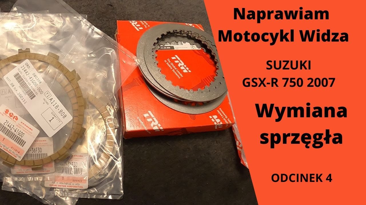 Suzuki GSX-R 750 K7 odc 4. Wymiana sprzęgła. Kod rabatowy -15%.