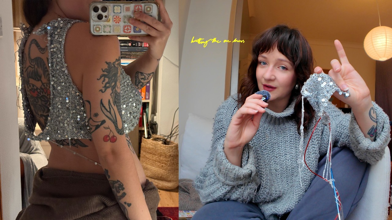 cosy winter knitting vlog (eve dress & xmas jumper)
