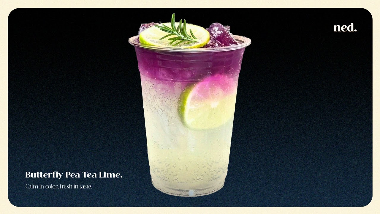 butterfly pea tea lime.