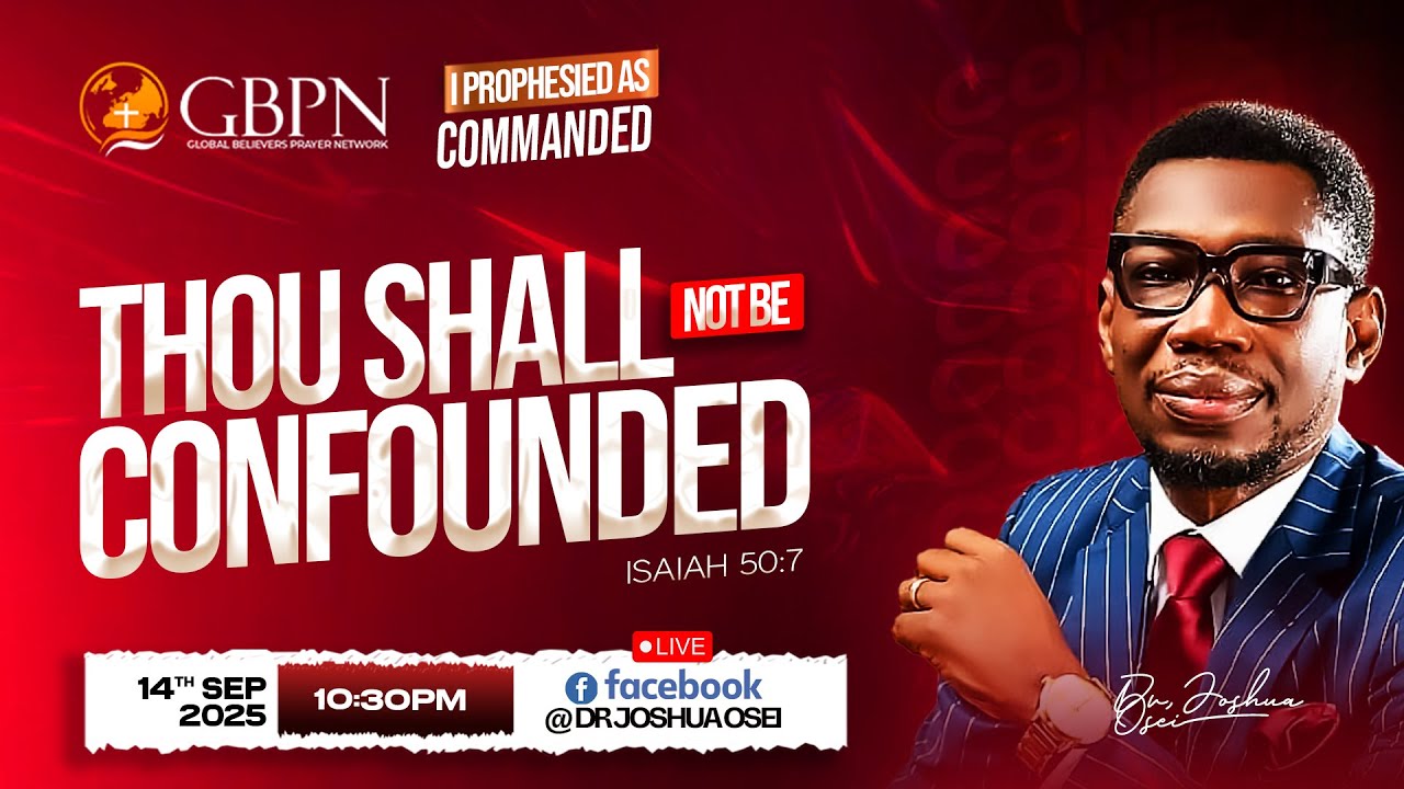 NO MORE SHAME, NO MORE CONFUSION ✨ Night Prayer for Victory | DR. JOSHUA OSEI