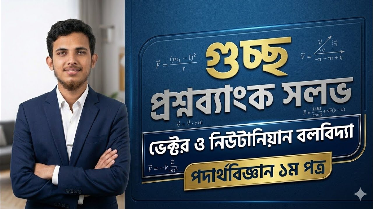 গুচ্ছ প্রশ্নব্যাংক সলভ || ভেক্টর ও নিউটানিয়ান বলবিদ্যা || GST Question Physics Question Solve ||