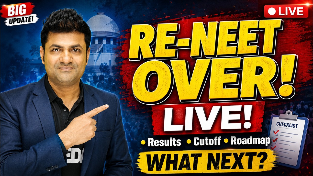 RE-NEET 2026 is OVER! 🔥 Paper Analysis, Expected Cutoffs & Next Steps | LIVE with Ashwini Padhi