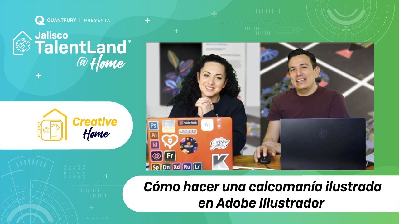 Cómo hacer una calcomanía ilustrada en Adobe Illustrador -Jalisco Talent Land @ Home - #CreativeHome