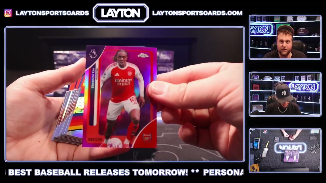 Коллекционная карточка Topps Chrome Premier League Soccer 2026 года, 12 коробок, вскрытие кейса №...