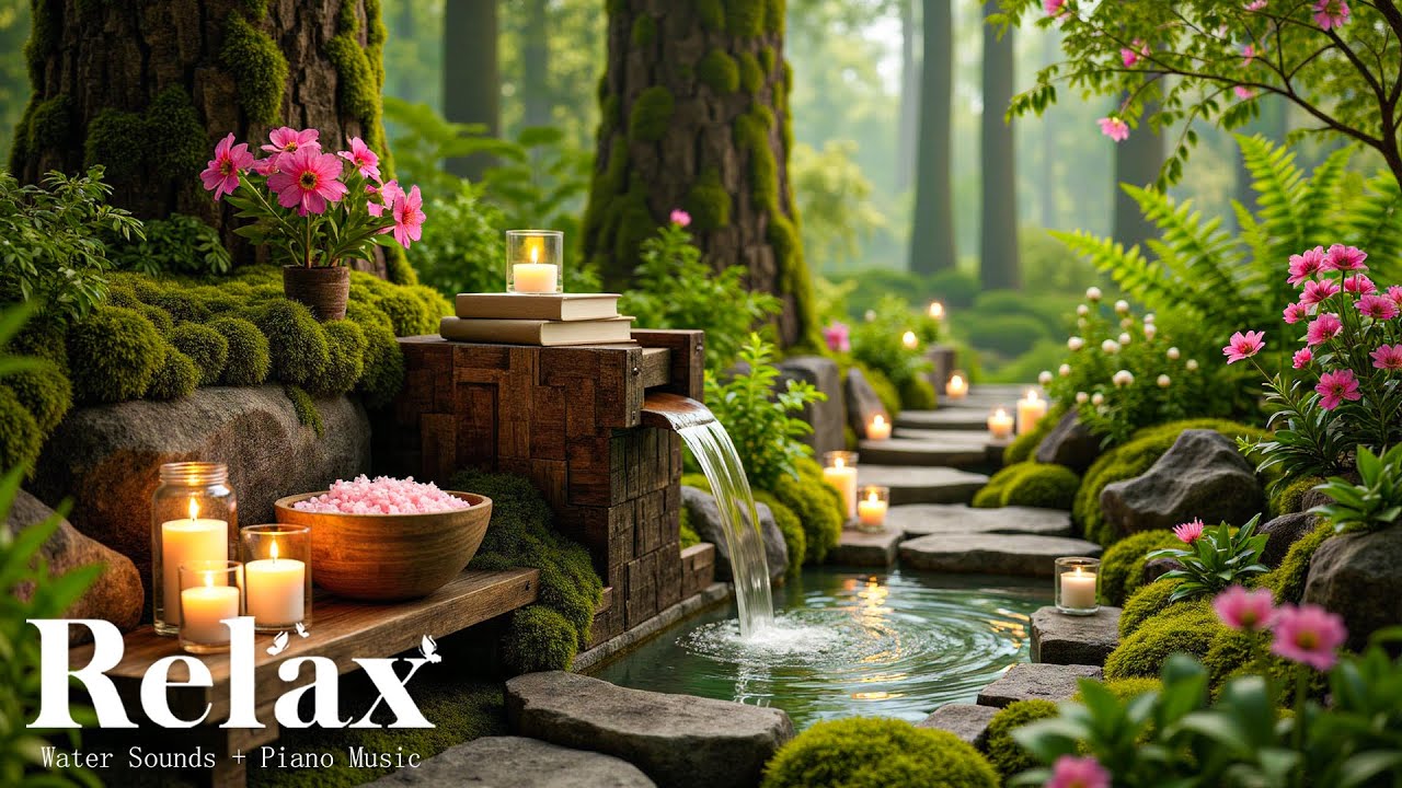 Relaxing Music + Soothing Water Sound 🌿 Deep Sleep, Relieve Stress, Anxiety and Depression